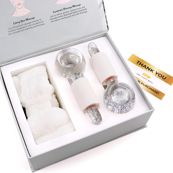 Ice globes cryo facial massager and headband - Picture 3 of 9